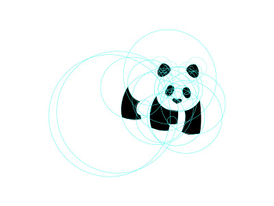 Panda logo process design illustration illustrator logo minimal panda vector