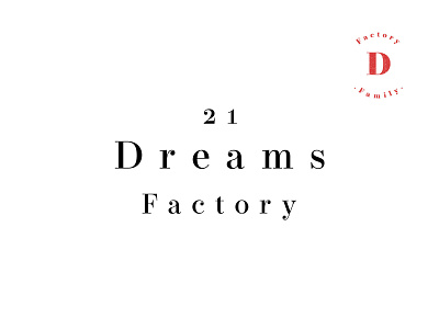 Dreams factory logo brand branding design fashion fashion brand illustration illustrator logo minimal modernism typogaphy vector