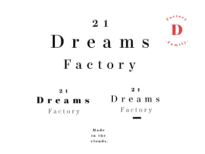 Dreams factory logo declensions brand brand design branding design fashion fashion brand illustration illustrator logo minimal modernism vector