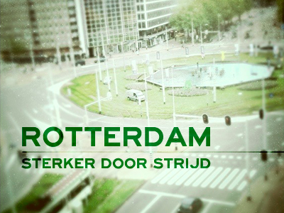Rotterdam - Sterker door Strijd city green retro rotterdam seventies tiltshift