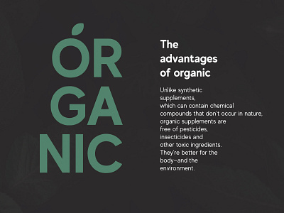 ORGANIC - Logo Design flat logo logotype minimalist organic typogaphy