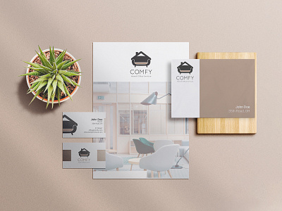 Comfy - Corporate Design branding corporate identity design flatdesign logo minimalist