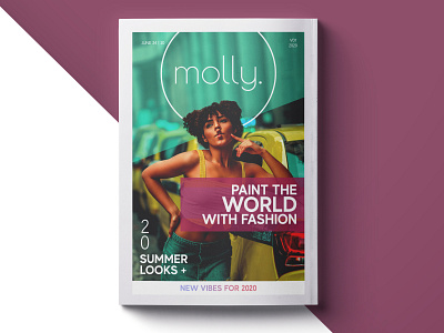 Molly - Magazine Cover Design branding corporate identity cover design design logo magazine design print