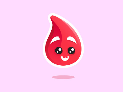 Cute Blood branding design flat illustration logo logodesign mascott minimal minimalist vector