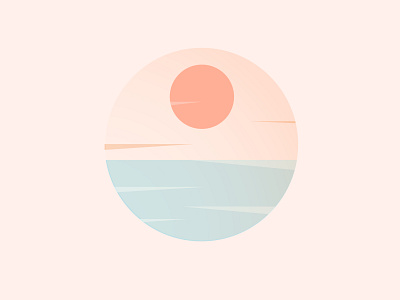 Flat Minimal Illustration artwork design flat illustration simple sunset vector