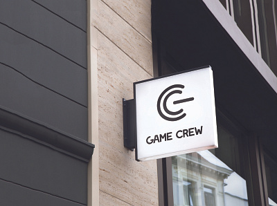 Game Crew flat illustrator logo minimal photoshop typography vector