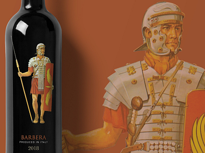 Barbera wine branding illustrator packaging design photoshop