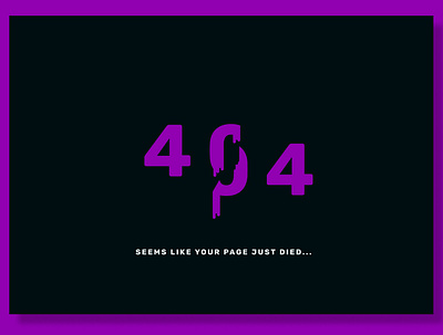 404 page 008 404 404 error 404 error page 404page black daily ui dailyuichallenge design designer figma figmadesign purple ui ui design uidesign