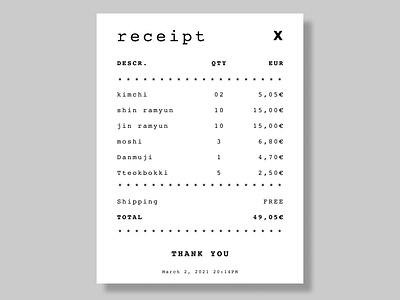 Email Receipt