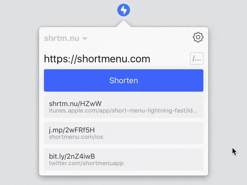 Introducing Short Menu 3.0 for Mac animation app button interaction list mac menu bar minimal simple ui ux