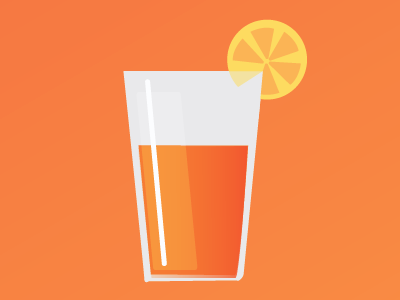 Summer's here drinks illustration orange vector