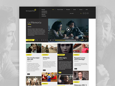 Quijote Films chile diseño web films flat freelance layout ui user interface ux video website