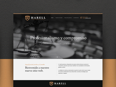 Harell abogados black chile estudio html5 juridico law santiago ui web design website