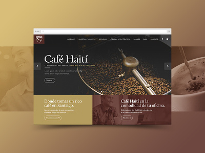 Café Haití brown café chile coffee haiti psd santiago ui ux web website