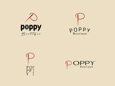 POPPY Boutique adobe illustrator branding illustraion logo mark vector