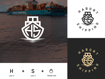 HABORT SHIPPING branding details logo logodesign mark