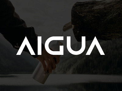 AIGUA bradning logo logodesign mark typeface water bottle