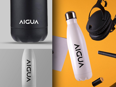 AIGUA branding design mockup photoshop water