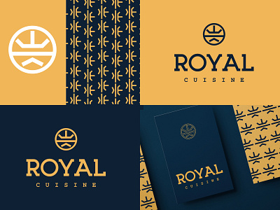 ROYAL Cuisine adobe illustrator branding logodesign mark mockup photoshop presentation design typography vector