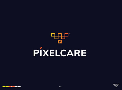 PIXELCARE adobe illustrator branding design details mark startup vector