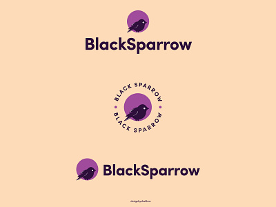 BLACK SPARROW adobe illustrator black white details logo logodesign