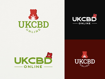 UKCBD Online adobe illustrator branding cbd design gummy bear logo mark