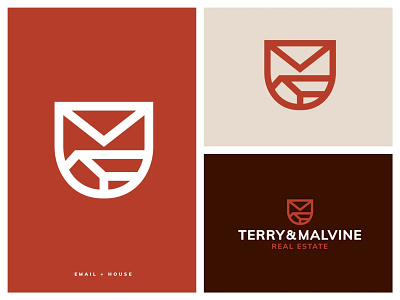 TERRY & MALVINE LOGO CONCEPT adobe illustrator branding design logo modern real estate
