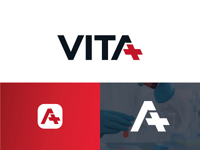 VITA Plus Logo branding design details health logo logodesign medical