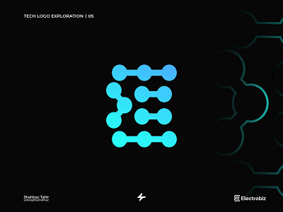 Electrobiz adobe illustrator branding details graphic design logo logodesign tech technology