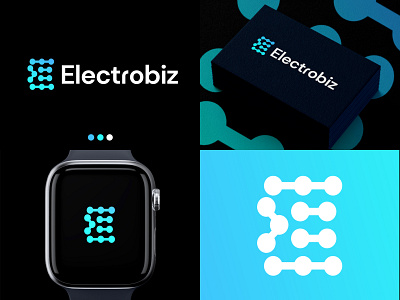 Electrobiz branding design details graphic design logo logodesign mockups