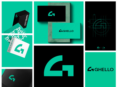 Ghello branding adobe illustrator brand brandidenitity branding design details enterprise logo logodesign