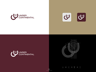 Under Continental Logo Symbol adobe illustrator branding logodesign wine