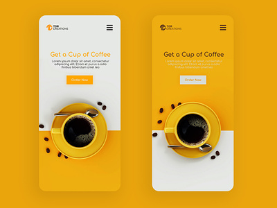 Coffee Mobile App app coffe coffee cup coffeeshop creative illustration landingpage mobile mobile app product design ui uiux ux