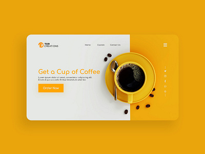 Coffee Landing Page app coffeeshop creative designs landingpage mobile app uiux ux