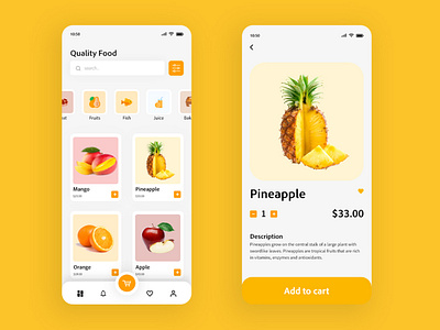 Food Mobile App app creative design designs food fruit fruits landingpage product design ui uiux ux