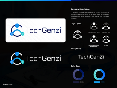 Logo Design - TechGenZi art brand brand design brand identity branding branding design design graphic design illustration logo logo design portfolio praga praga.co.in
