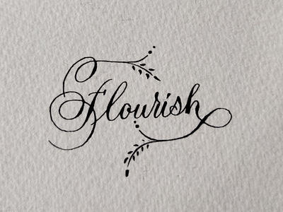 Flourish- copperplate calligraphy calligraphy copperplate dip pen flourishing illustration lettering script