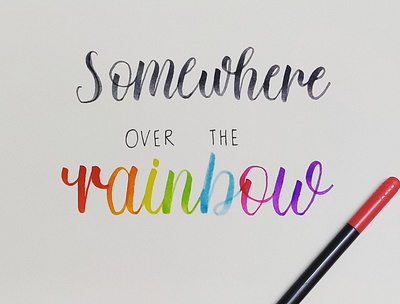 Rainbow - Brush Lettering art brush lettering brushpen calligraphy illustration lettering