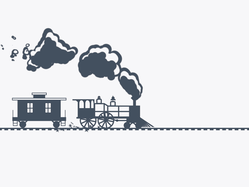 Choo Choo-oops! after effects animation gif illustration train