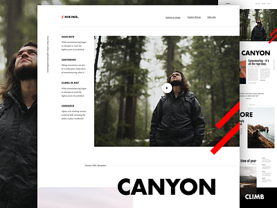 -- Hiking Magazine -- product ui ux web web design