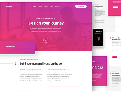 Design Your Journey app interface marketing ui web website
