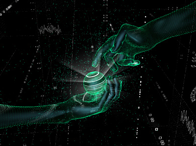 X-Particles HUD Experience abstract cinema 4d cyber cyberpunk hud matrix particles x particles