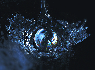 RealFlow Water Splash 3d abstract cinema 4d crown octane octanerender realflow water water simulation watersplash