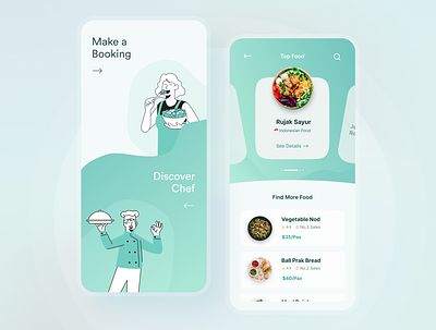Private Chef and Food Booking App booking branding chef cooking app food food app graphic design meal mobile app design mobile ui motion graphics private chef ui ui design