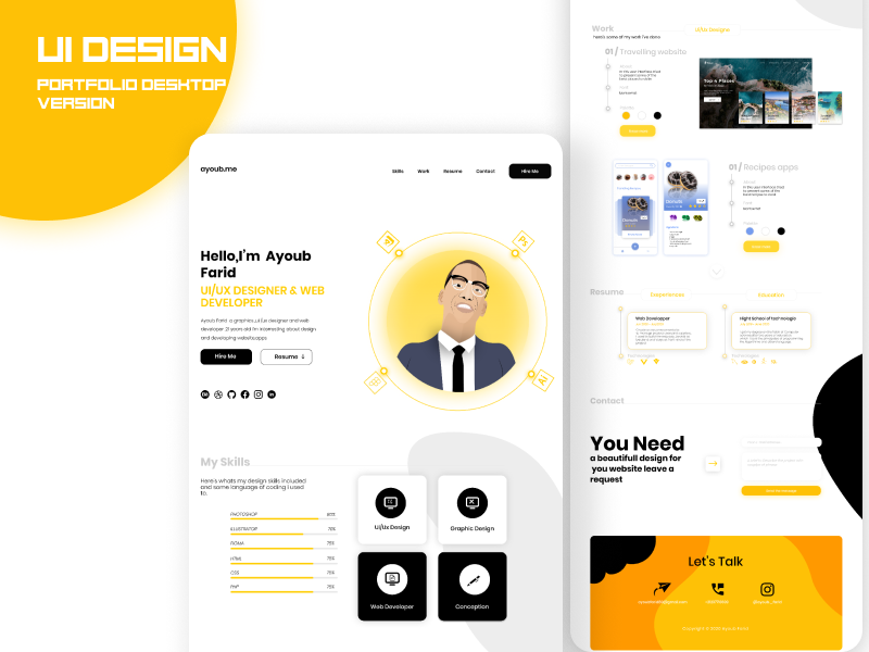 Ui Portfolio 2020 By Ayoub Farid On Dribbble