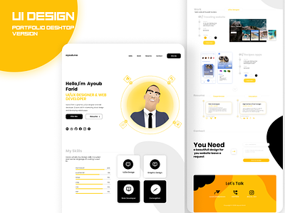 UI Design for portfolio 2021 app design interface ui ui-ux uidesign ux web webdesign website