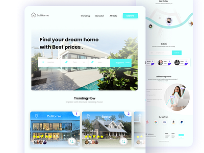 SellHome Landing Page branding design interface ui ui ux uidesign ux web webdesign website