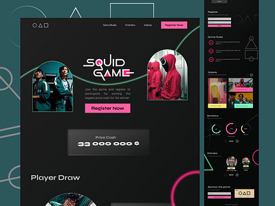 Squid Game Landing Page