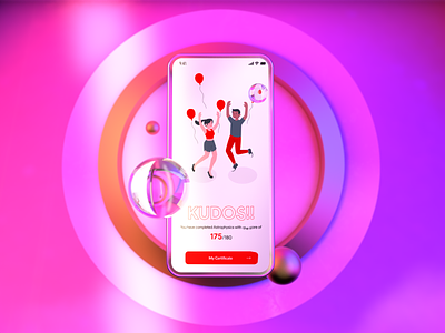 Amazing new 3d Pink UI/UX 3d app beautiful cinema4d education app graphic design minimal mobile app mobile design mobile ui phone app ui ui dsesign ui mobile ui ux uiux ux web ui website