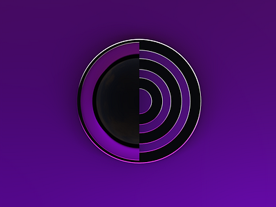 TOR Browser Onion Logo Design in 3D black 3d 3d art abstract beautiful black blue bowser cinema4d design illustration logo minimal mirror onion purple tor ui ux